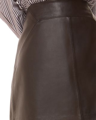 Leather A line Skirt