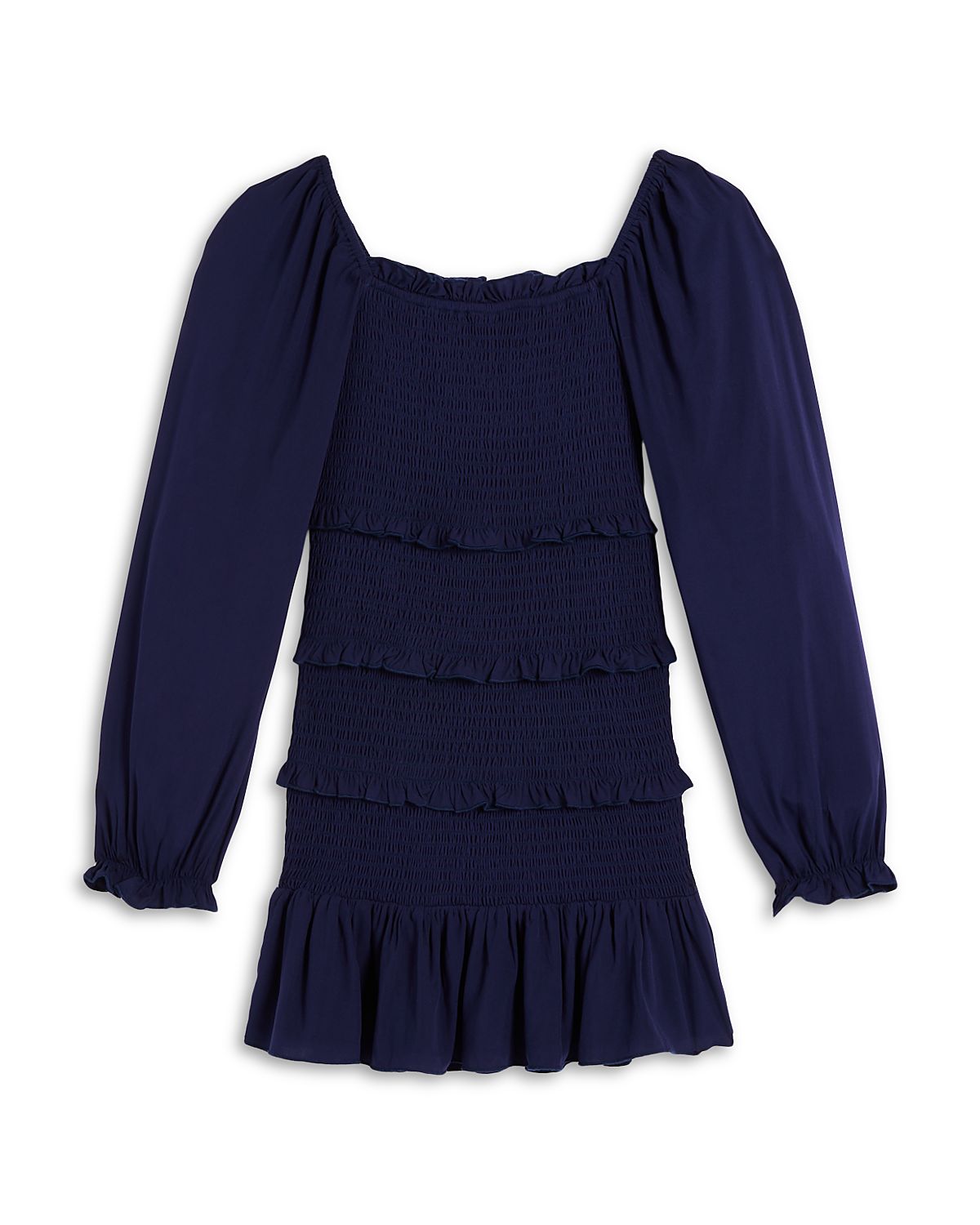KatieJnyc Girls' Laila Long Sleeved Smocked Dress - Big Kid