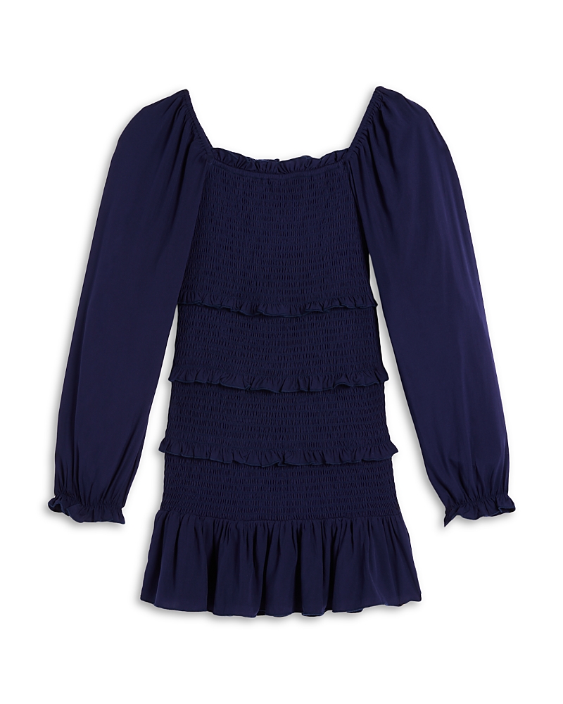 KatieJnyc Girls' Laila Long Sleeved Smocked Dress - Big Kid