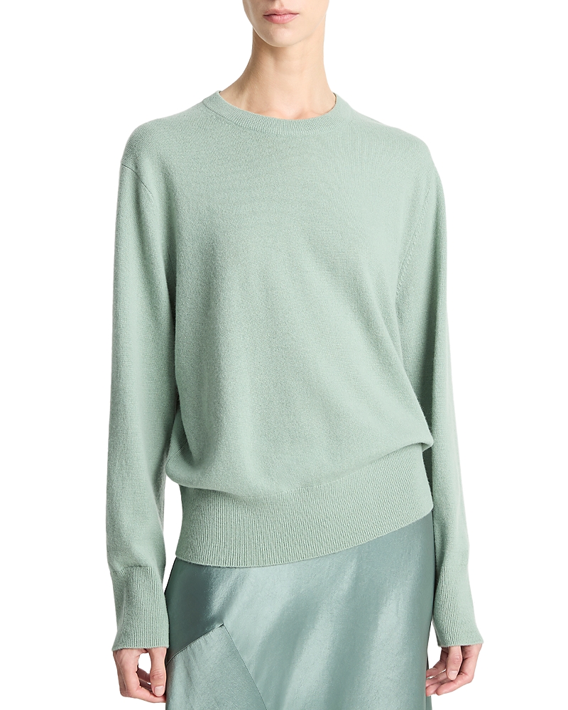 Vince Wide Hem Sweater In Green