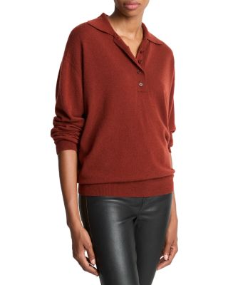 Wide Collar Polo Sweater