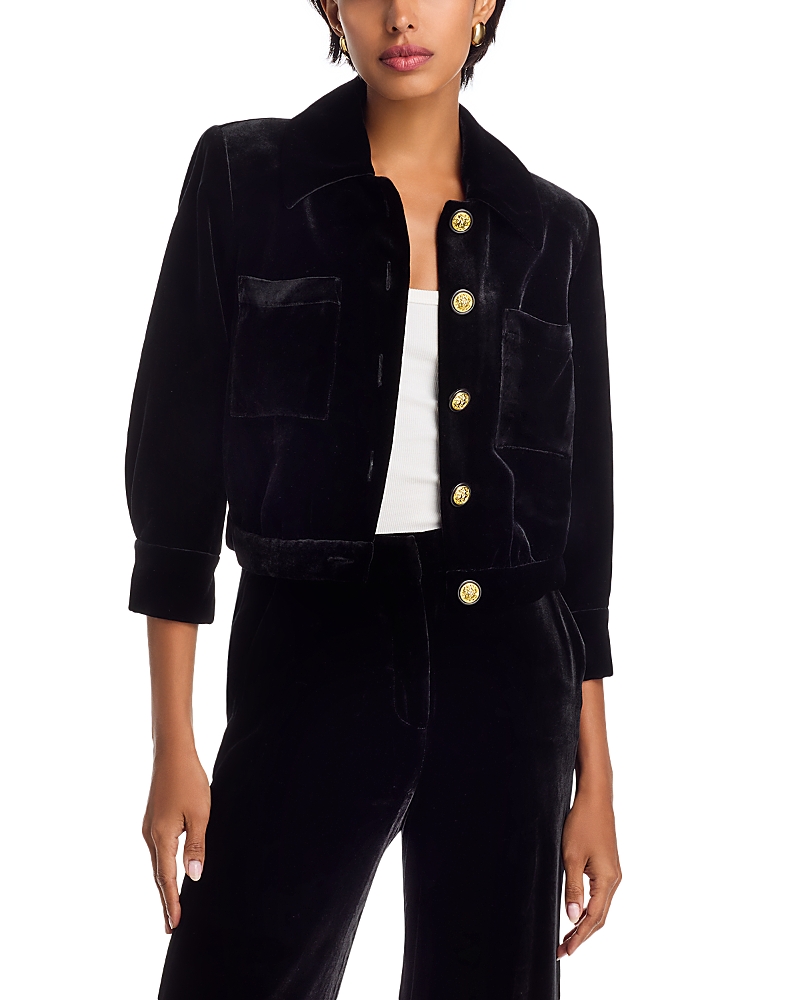 L'agence Jia Velvet Jacket In Black