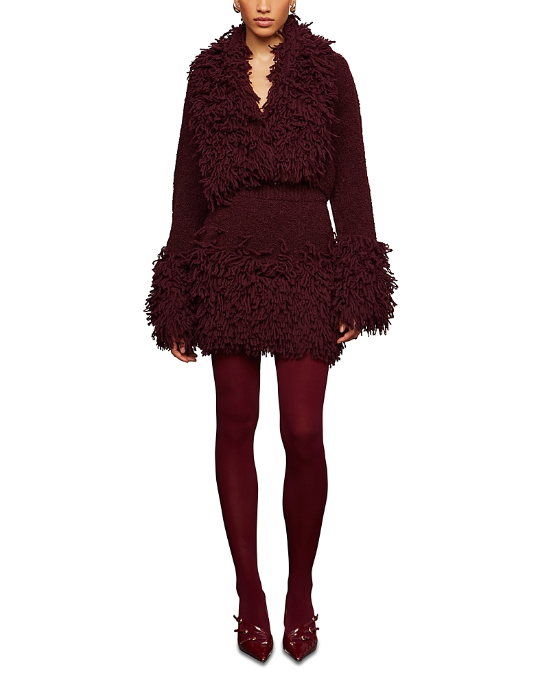 Amur Lilia Knit Top In Burgundy