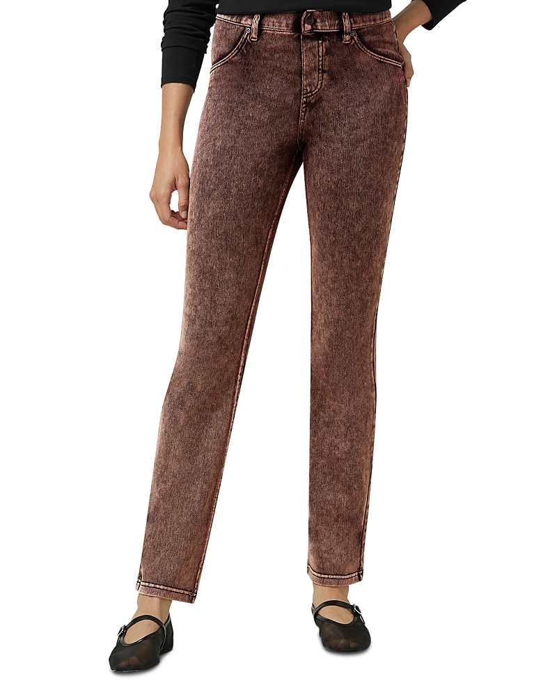 Hue Ultra Soft High Rise Denim Baby Bootcut Leggings In Brown