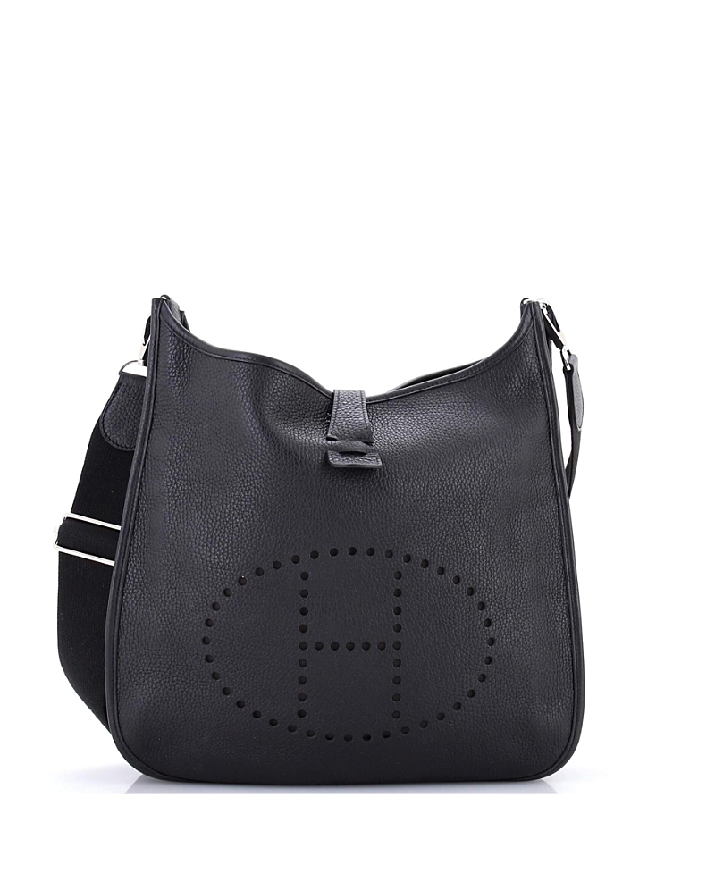 Pre-owned Pre-owned Hermes Hermes Gm Evelyne Bag Gen Iii Clemence In Black