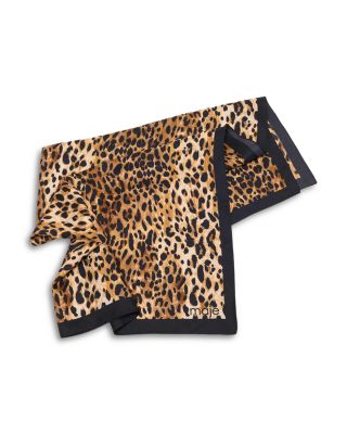 Leopard Print Square Silk Scarf