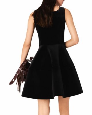 Short Velvet Skater Dress