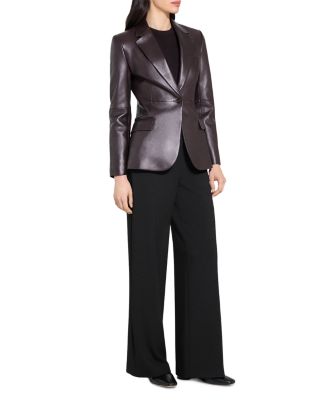 Lynnia Leather Blazer
