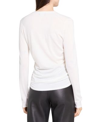 Shirred Cardigan Sweater