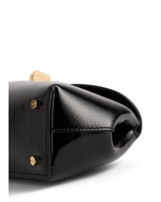 Mini T-Lock Glossy Leather Naplack Clutch 