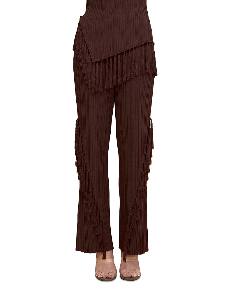 Cult Gaia Maude Knit Pants In Brown