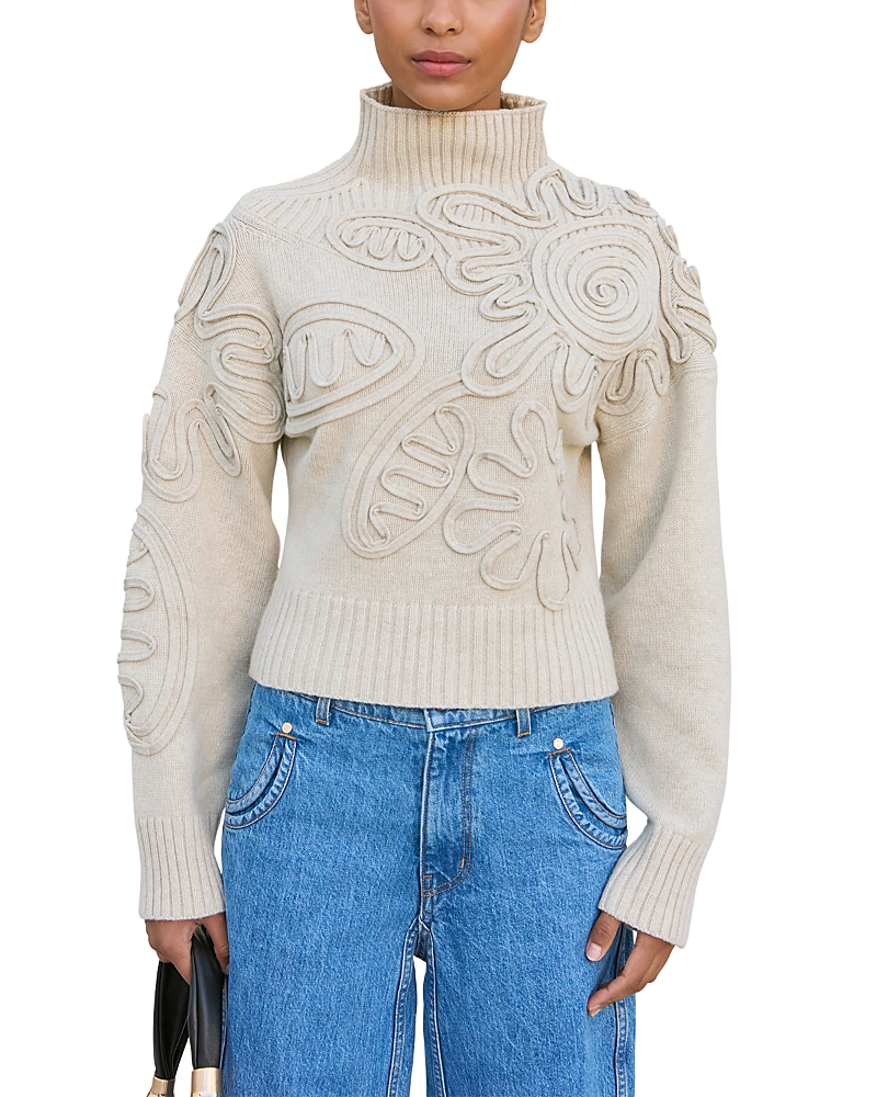 Cult Gaia Deva Knit Sweater In Neutral