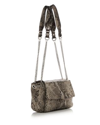 Chelsea Python Embossed Leather Shoulder Bag