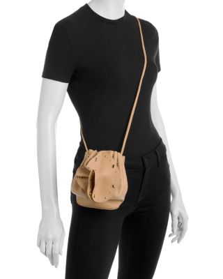 Flower Stud Leather Crossbody Bag