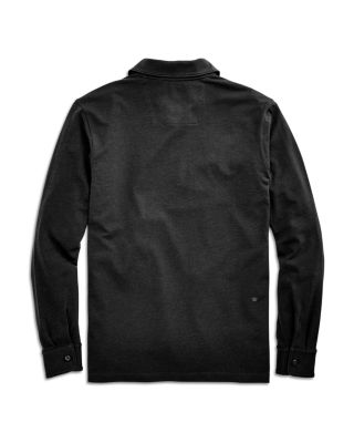 Silver Supima&reg; Cotton Long Sleeve Polo Shirt