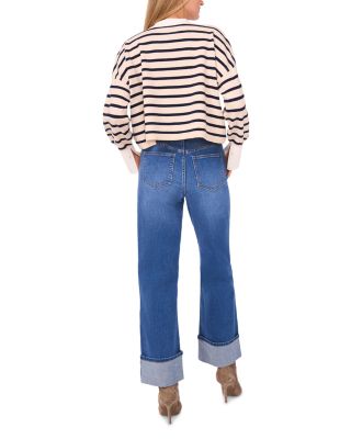 Striped Button Front Sweater