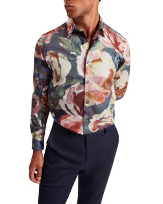 Brynhil Regular Fit Large Painted Floral Shirt
