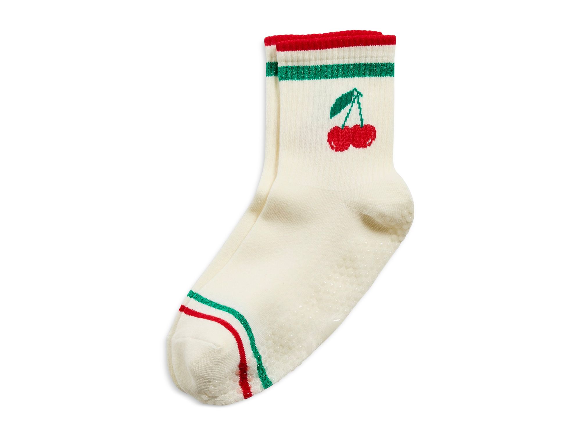Cherry Striped Grip Socks - Image 1