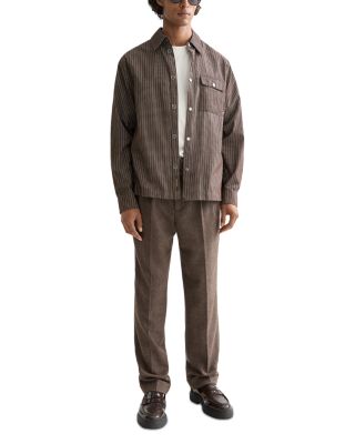 Relaxed Fit Micro Check Structured Shirt