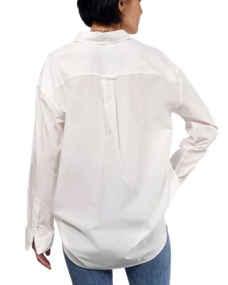 The Essential Long Sleeve Oversized Wrap Button Up Shirt