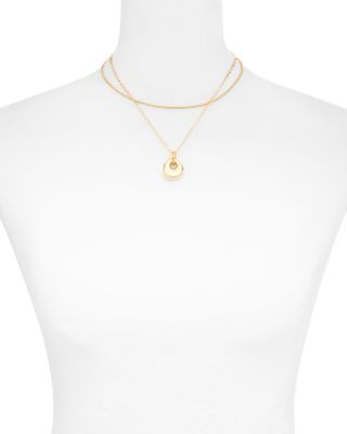 Layered Pendant Necklace, 18"