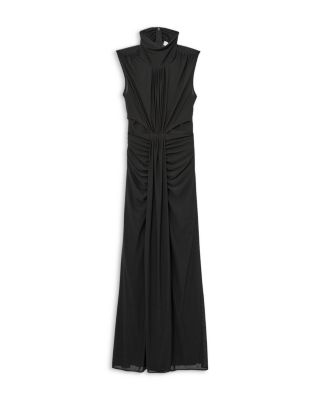Petite Daniella Sleeveless Ruched Maxi Dress
