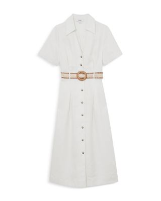 Petite Anita Belted Linen Dress