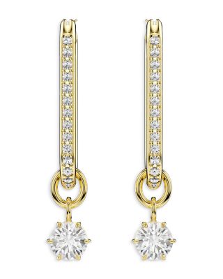 Constella Pav&eacute; Link & Crystal Charm Drop Earrings