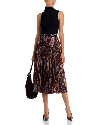 Pleated Midi Skirt