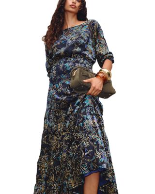 Velvet Burnout Maxi BOHO Dress - Exclusive