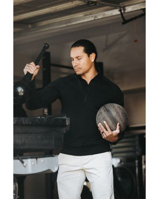 Overzip Mock Neck Sweatshirt