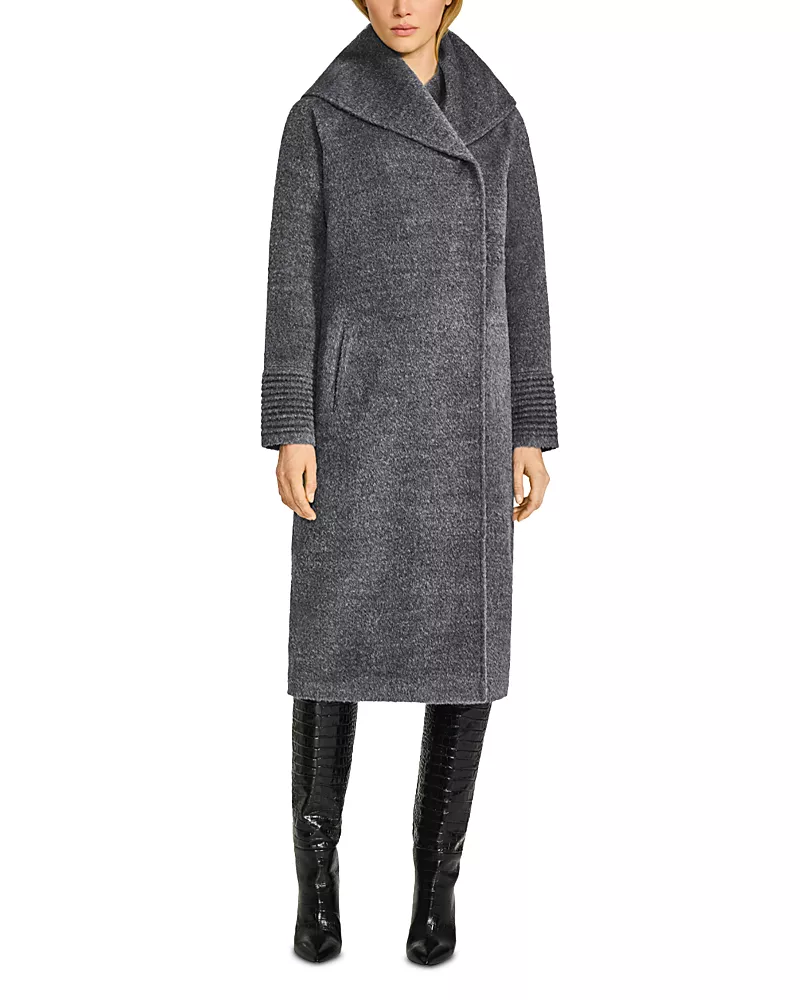 Sentaler Boucle Long Hooded Coat