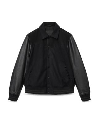 Endleton Mixed Media Western Bomber Jacket