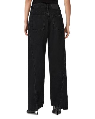Frankie Zip High Rise Jeans in Washed Black