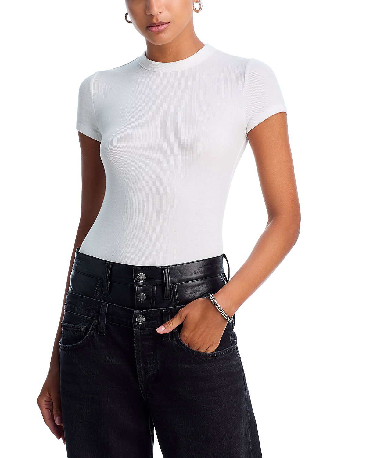 Frame Ribbed Tee
