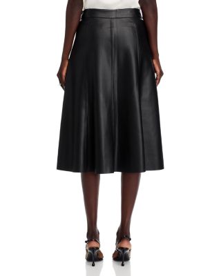 Faux Leather Midi Skirt