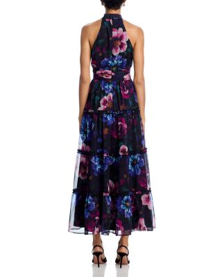 Floral Halter Guest of Maxi Dress - Exclusive
