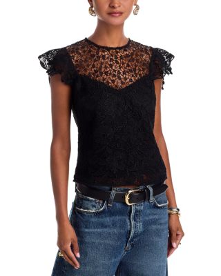 Short Sleeve Lace Top - Exclusive 