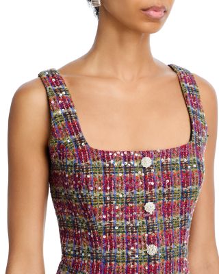 Sequin Tweed Mini Dress - Exclusive