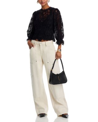 Puff Sleeve Lace Top - Exclusive 