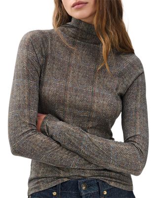 Shaw Paneled Long Sleeve Turtleneck Top