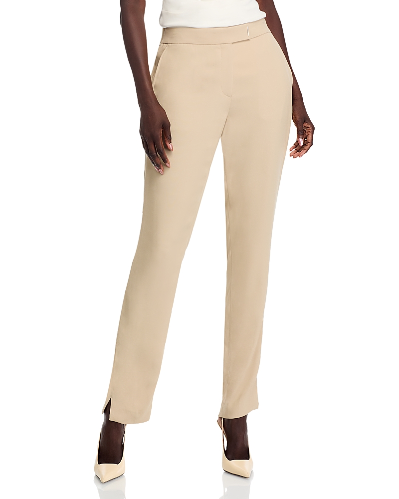 Hugo Boss Tapria Slim Leg Pants In Neutral