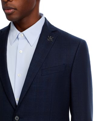 Tonal Plaid Slim Fit Suit Jacket