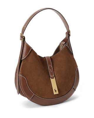 Polo ID Suede Leather Small Shoulder Bag