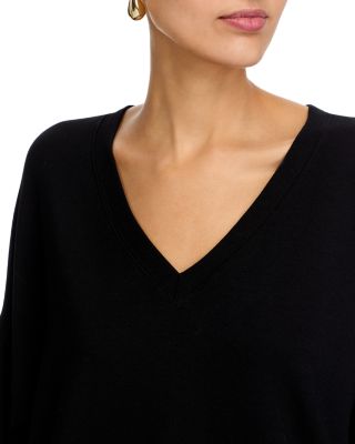 French Terry V Neck Sweatshirt