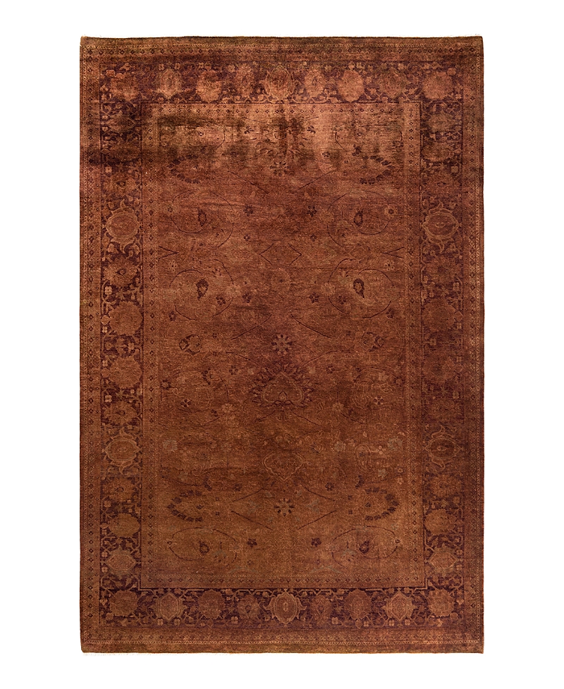 Bloomingdale's Fine Vibrance M1078 Area Rug, 6'1x9'2 In Brown