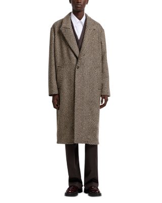 Emporio Armani - Oversized Tweed Chevron Coat