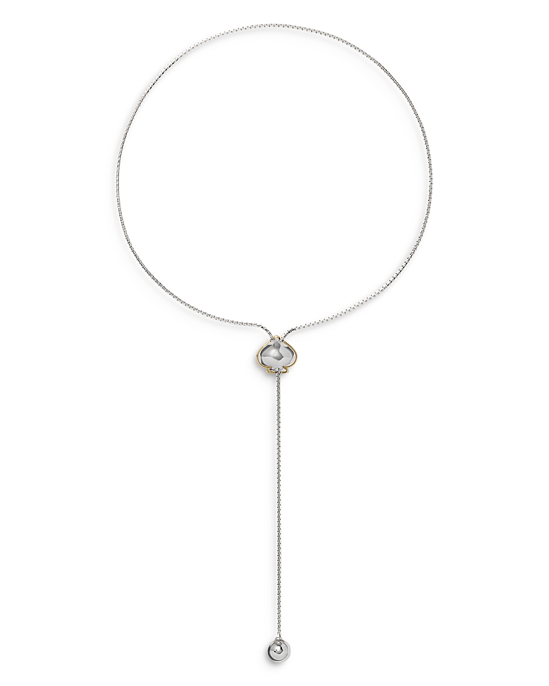 Kate Spade Sculpted Spade Lariat In Metallic