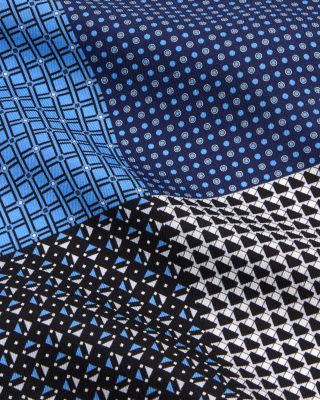 Geometric Quadrant Silk Pocket Square - Exclusive