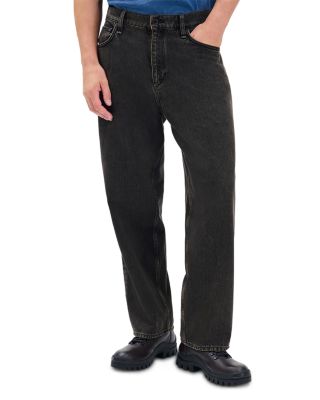 Baggy Authentic Straight Leg Jeans, Black/Brown